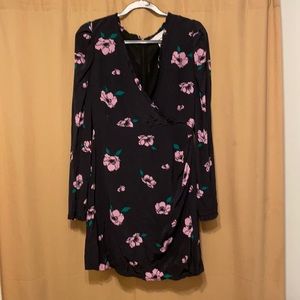Navy and Pink Floral Dress